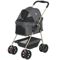 3 in 1 Pet Stroller with Detachable Carrier, Foldable Dog Stroller