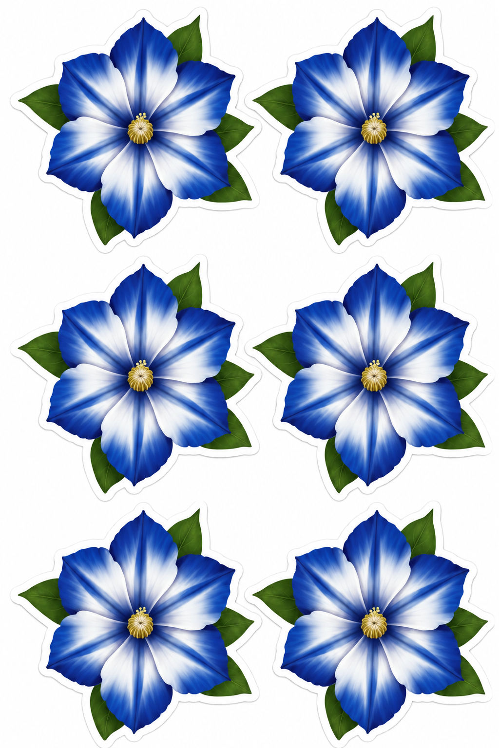 Blue Rose Sticker Pack | Instant Download | Sublimation Stickers