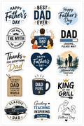 40 Fathers Day Stickers Bundle | Waterproof Vinyl Stickers | Best Dad Ever Sticker