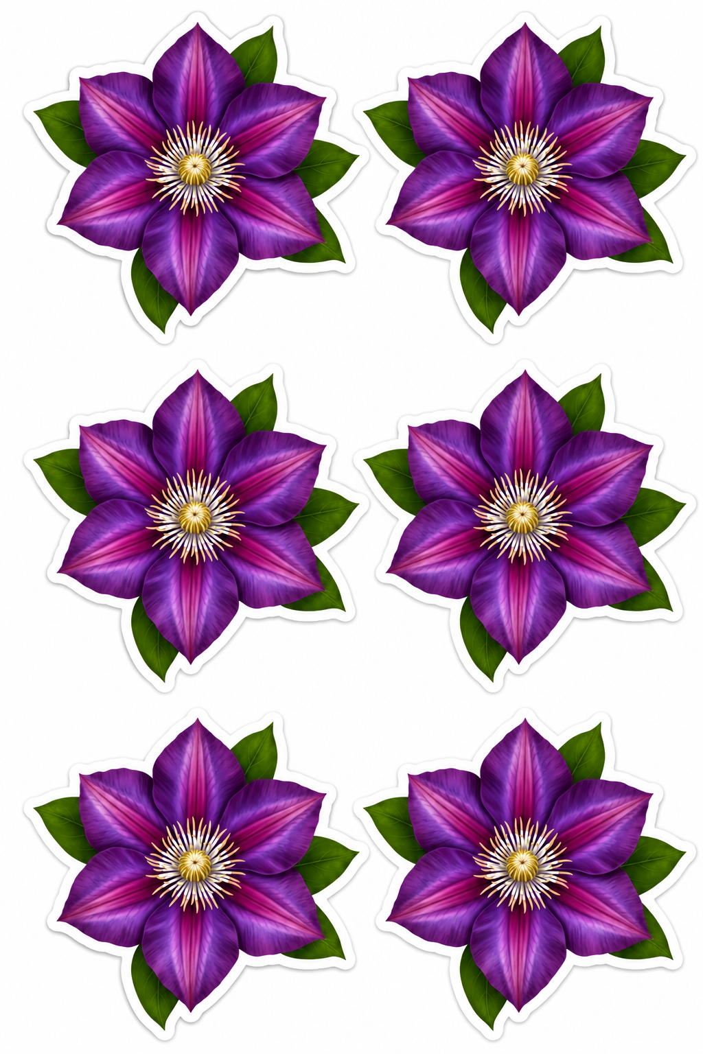 Purple  Floral Stickers | Journal | Planner | Laptop Decals | Instant Download