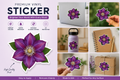 Purple  Floral Stickers | Journal | Planner | Laptop Decals | Instant Download