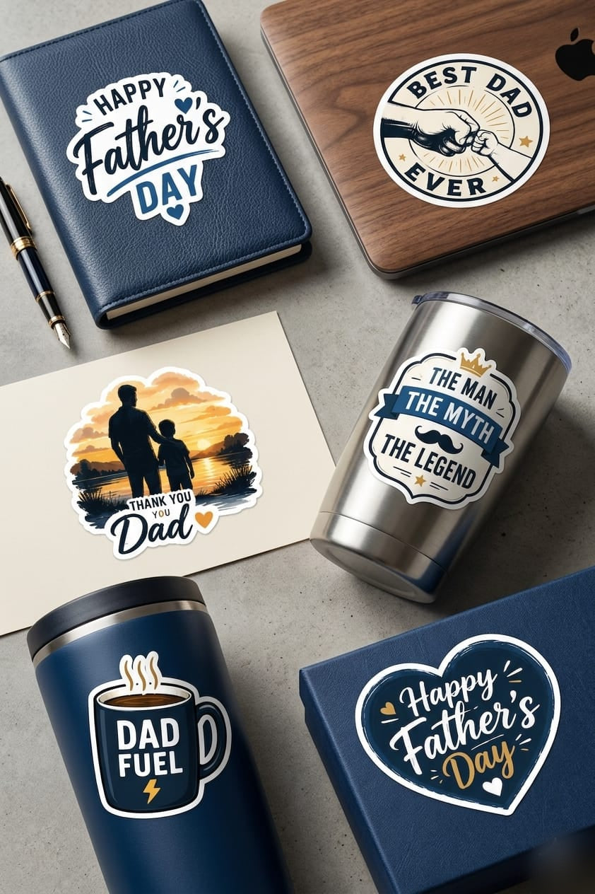 Fathers Day Premium Sticker Pack | Fun , Loving & Inspirational Dad Design