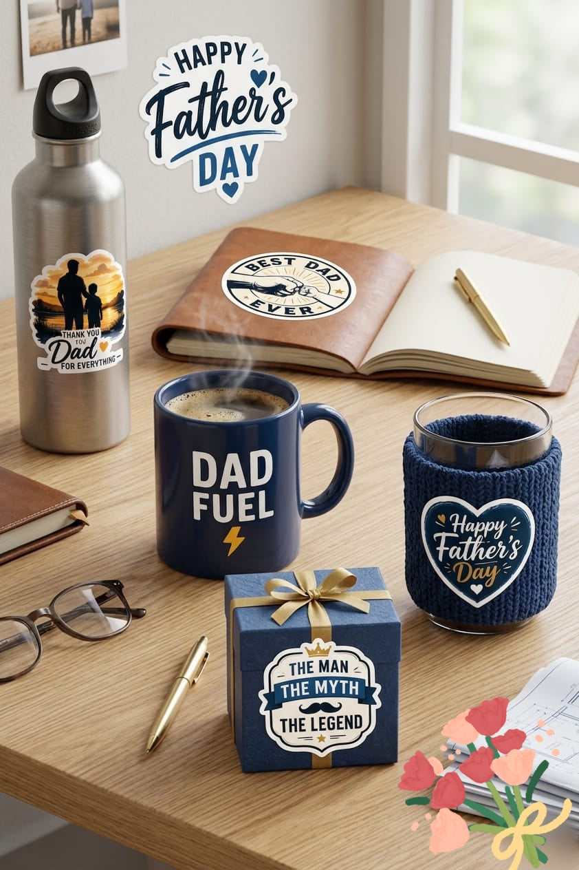Fathers Day Premium Sticker Pack | Fun , Loving & Inspirational Dad Design